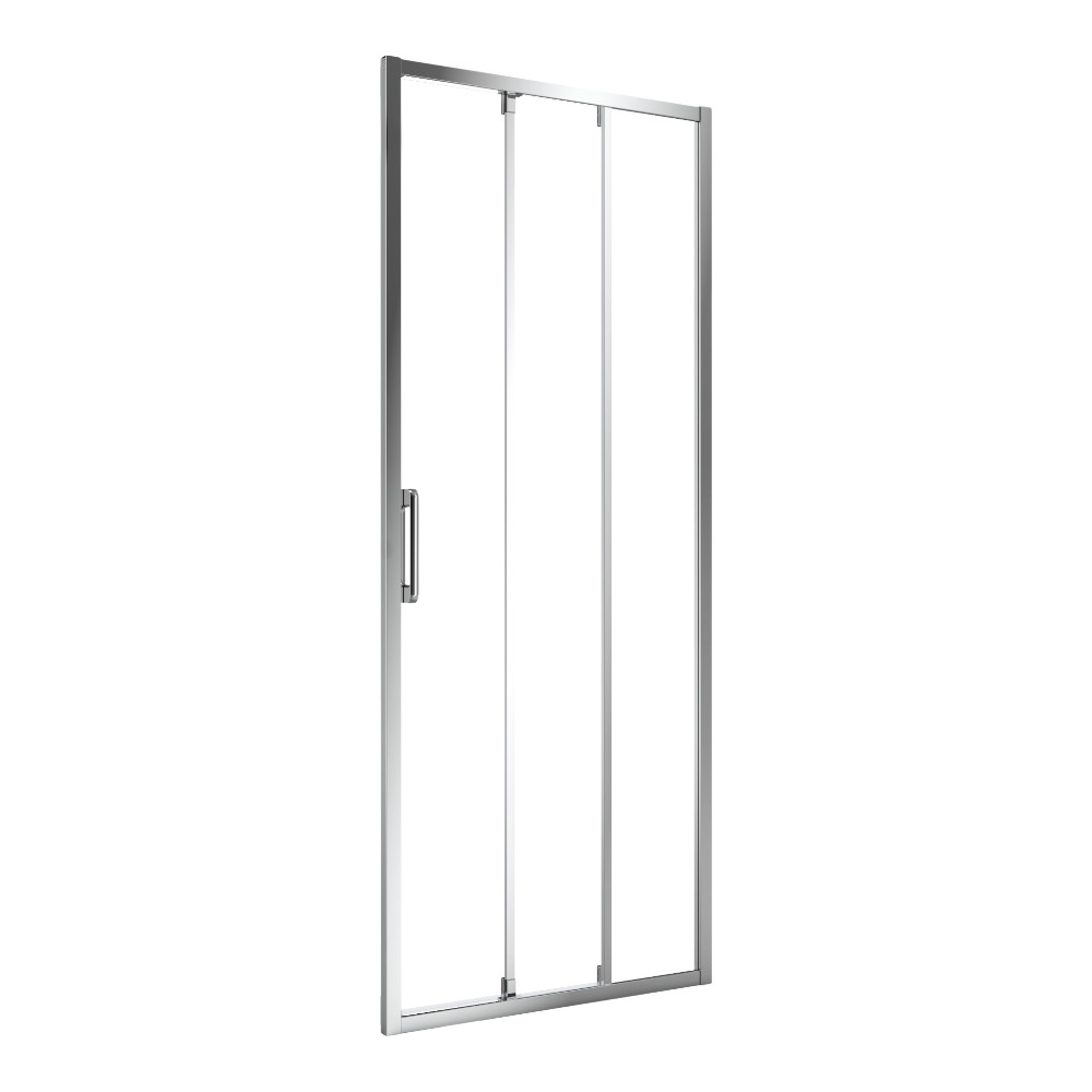 maza-double-sliding-80cm-chrome-clear-glass