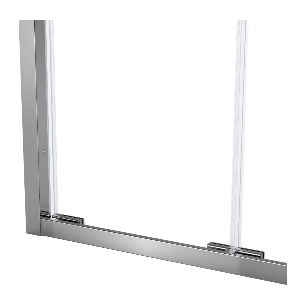 maza-bi-fold-100cm-chrome-clear-glass