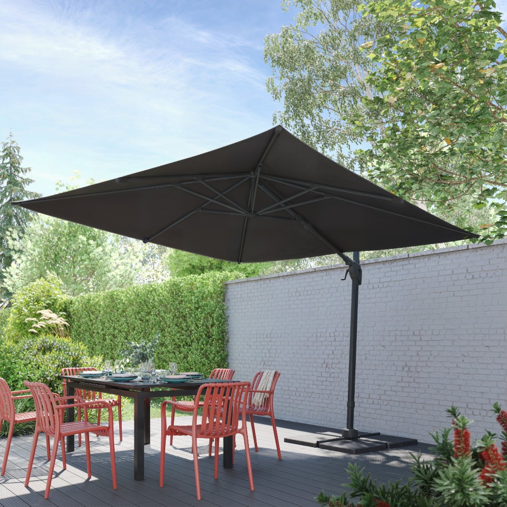 goodhome-umbrella-parasol-with-crank-opening-corby-square-3-m-x-3-m-dark-grey