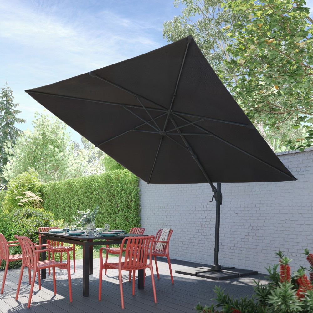 goodhome-umbrella-parasol-with-crank-opening-corby-square-3-m-x-3-m-dark-grey
