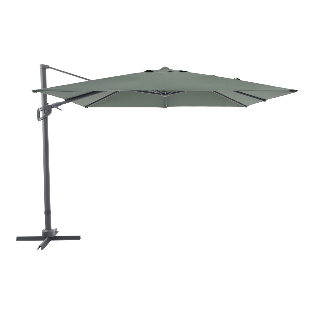 goodhome-umbrella-parasol-with-crank-opening-corby-square-3-m-x-3-m-olive-green