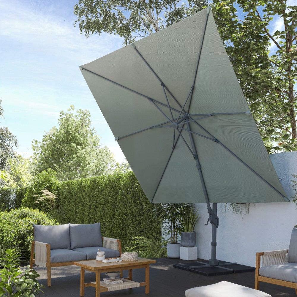 goodhome-umbrella-parasol-with-crank-opening-corby-square-3-m-x-3-m-olive-green