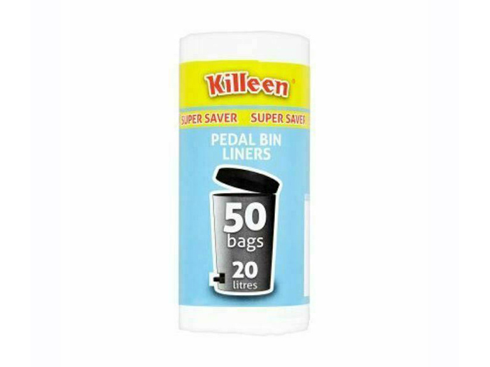 killeen-super-savers-pedal-bin-liners-20l-pack-of-50-bags