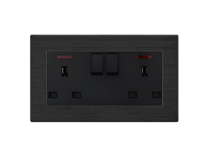 aluminum-double-socket-black-14-6cm-x-8-6cm