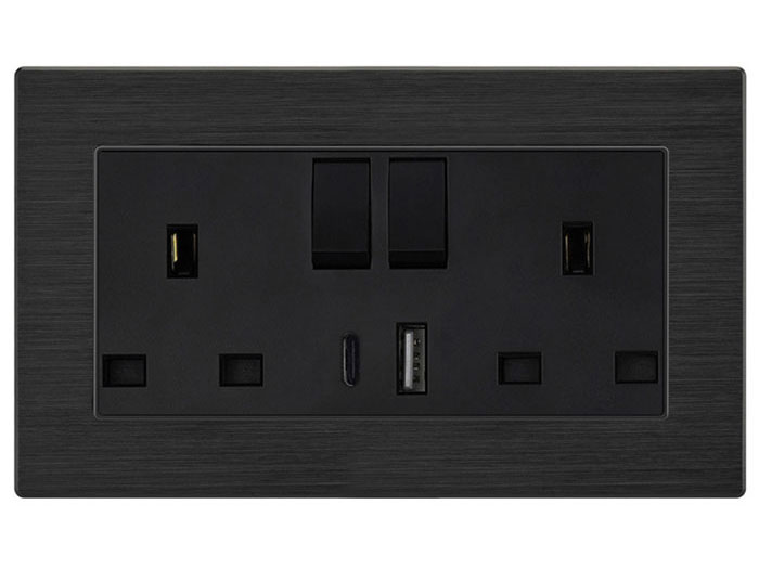 aluminium-double-socket-with-usb-a-and-c-ports-matte-black