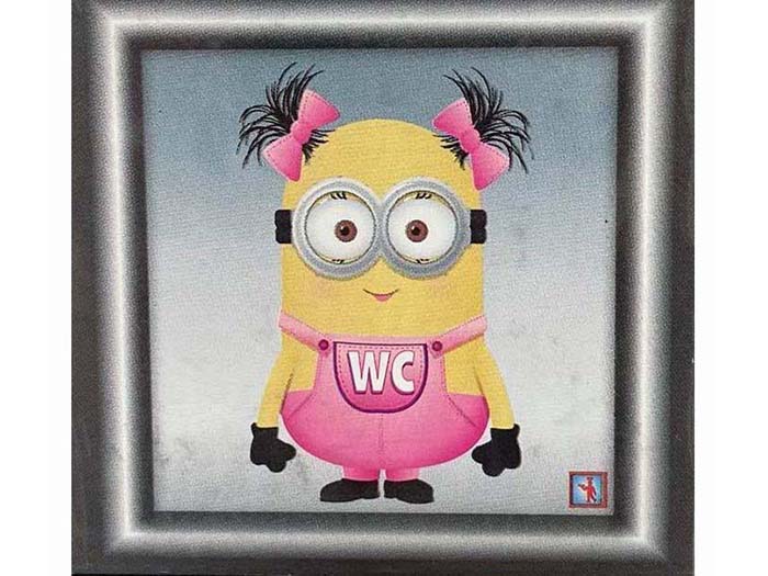 aluminum-square-sign-for-girl-s-wc-with-girl-minion-9-5-x-9-5-cm