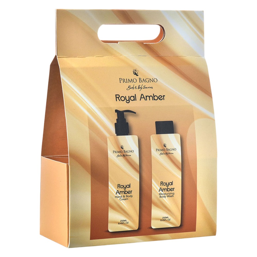 primo-bagno-gift-box-set-of-2-pcs-body-lotion-body-wash-royal-amber-250-ml