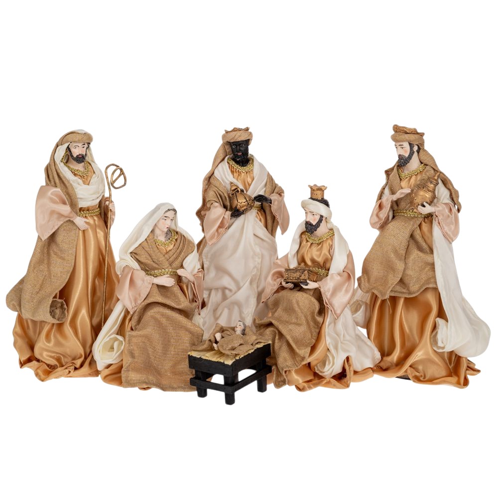 christmas-nativity-figurines-champagne-gold-set-of-6-30-cm
