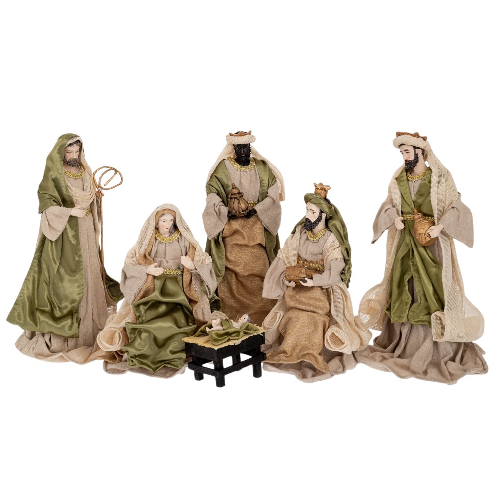 christmas-nativity-figurines-green-gold-set-of-6-30-cm