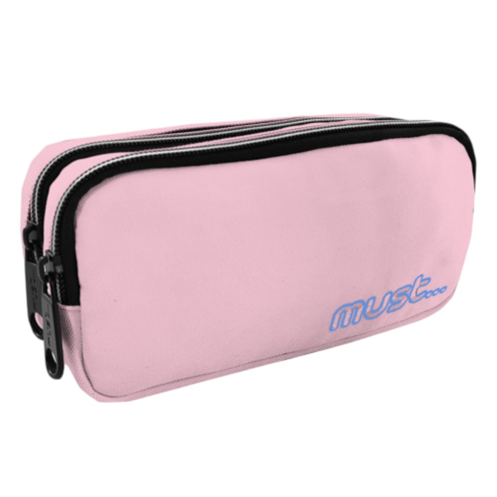 must-monochrome-pencil-case-2-zippers-light-pink