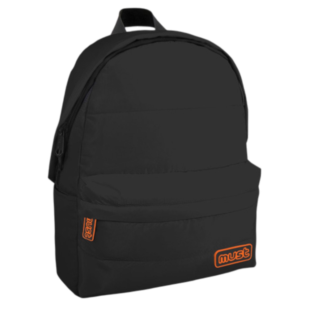 must-monochrome-puffy-backpack-1-compartment-black