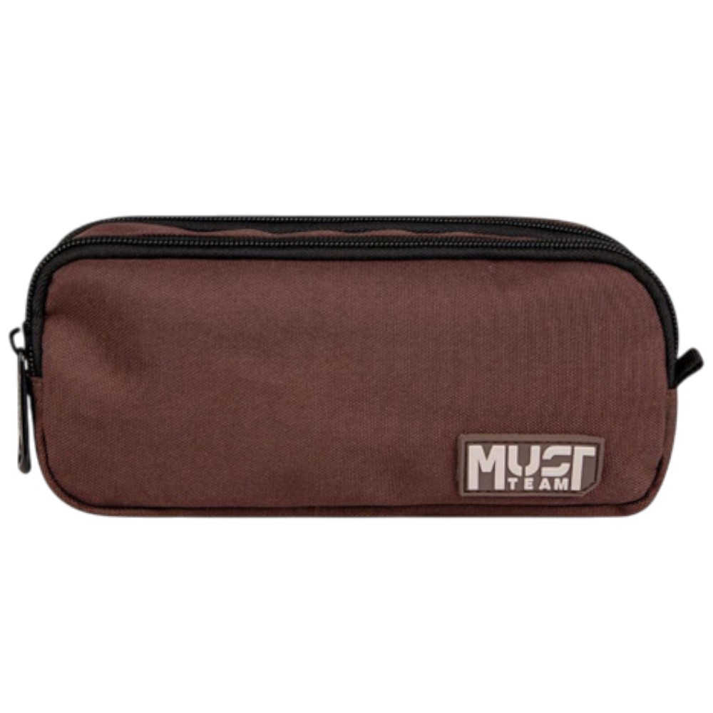 must-monochrome-pencil-case-2-zipper-brown
