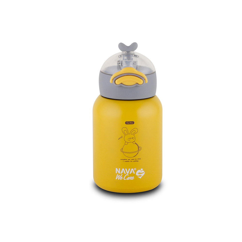 nava-we-care-stainless-steel-insulated-water-bottle-yellow-350ml