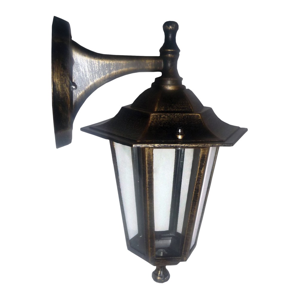 eurolamp-wall-light-fixtures-hexagonal-aluminium-bronze-down-e27-ai-black