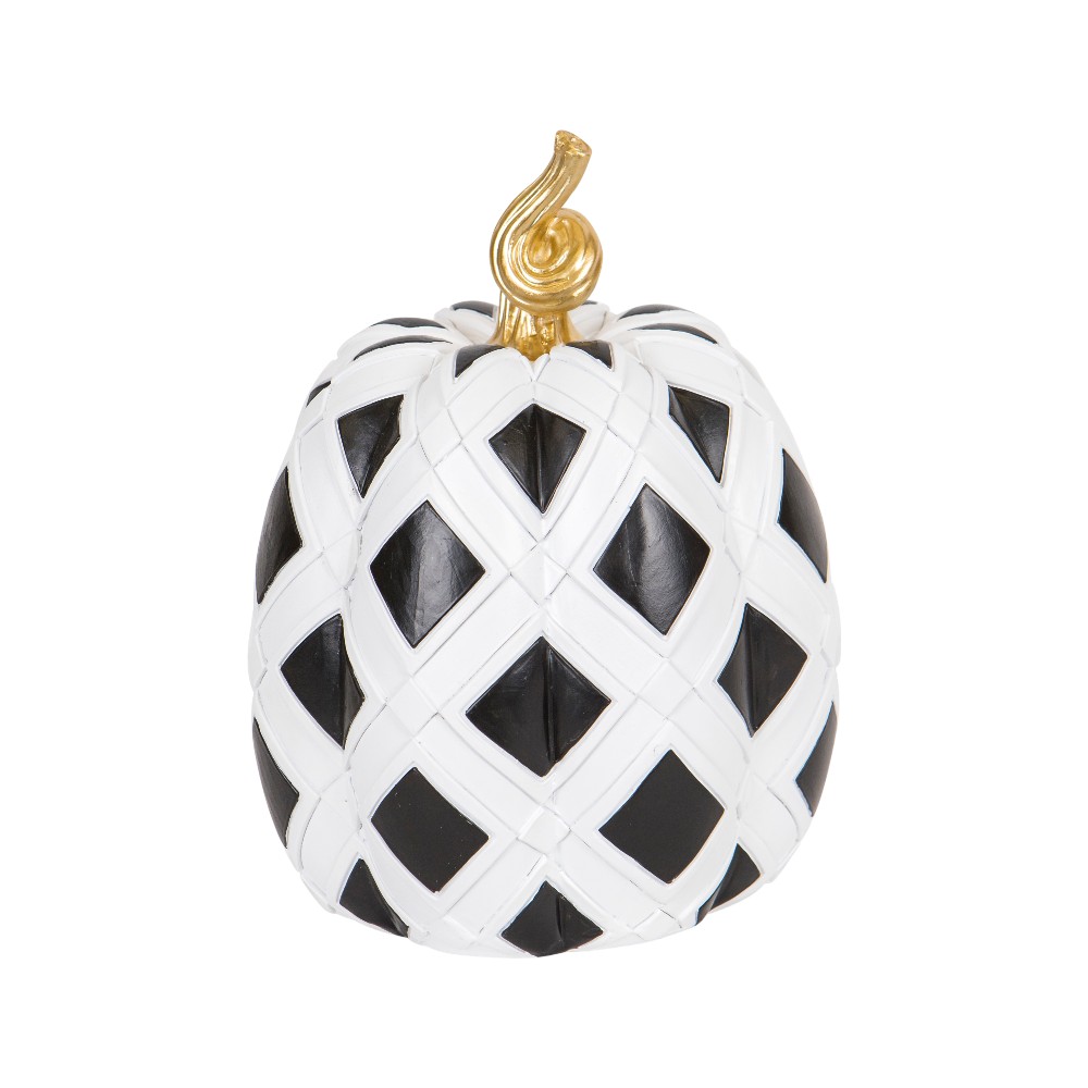 decorative-pumpkin-ornament-black-white-24-5-cm