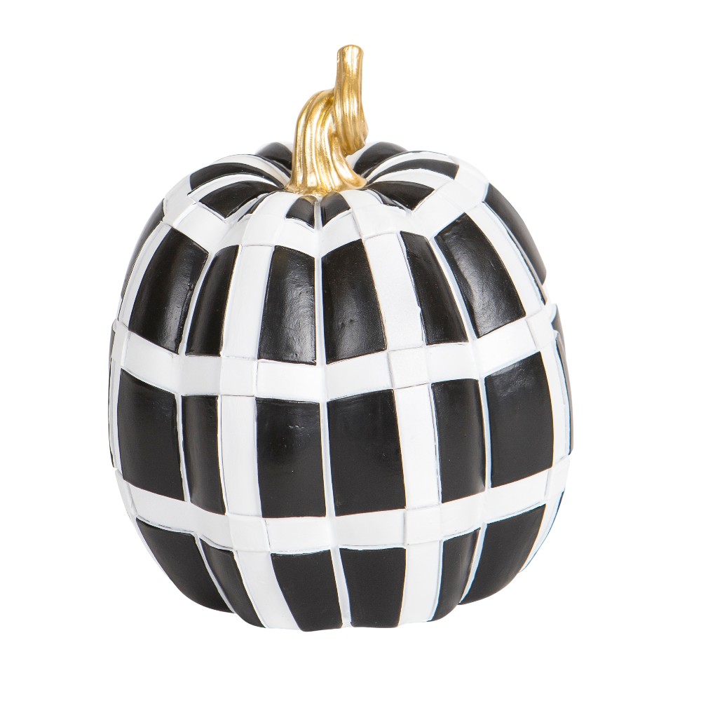 decorative-pumpkin-ornament-black-white-17-5-cm