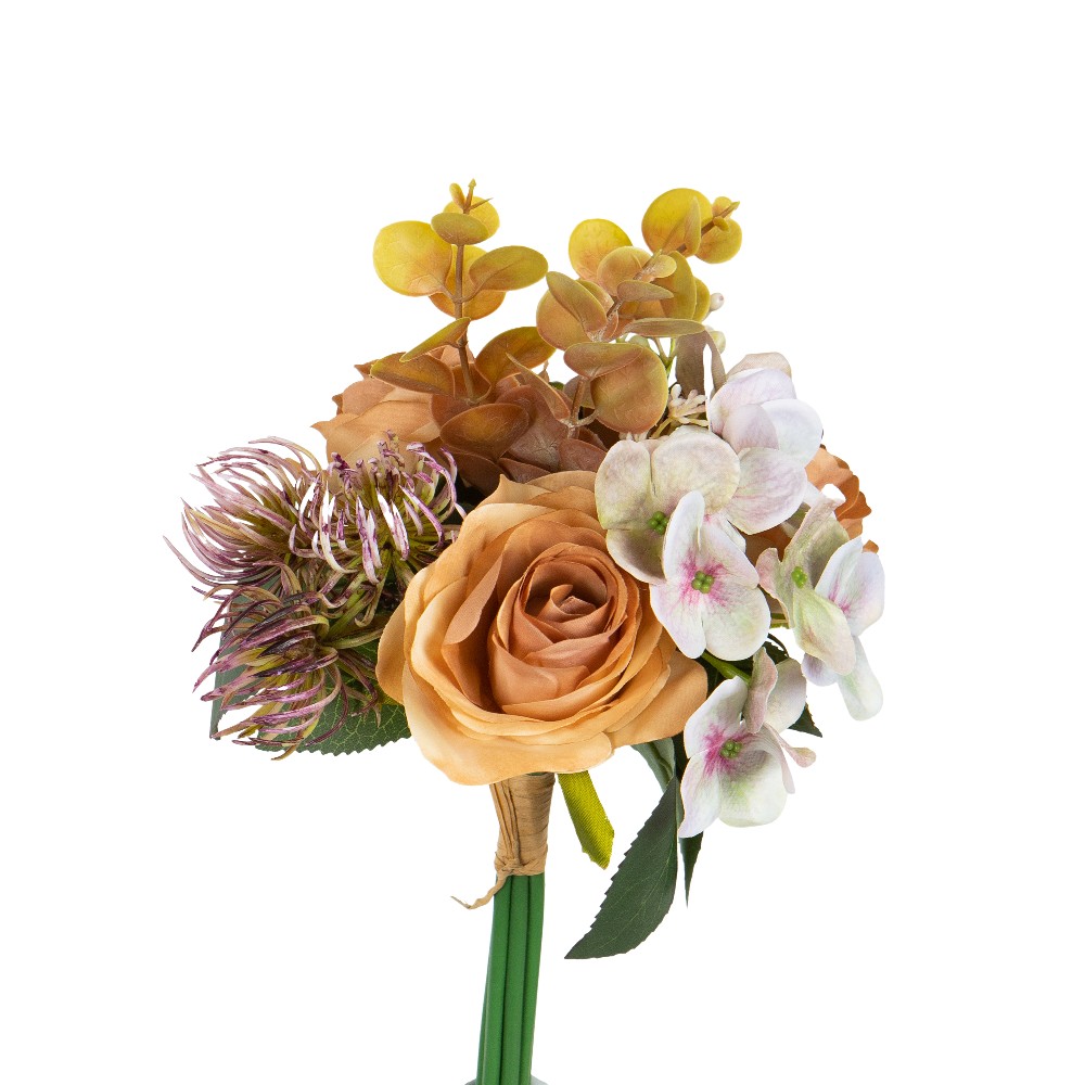 bouquet-rose-hydrangea-light-brown-30-cm