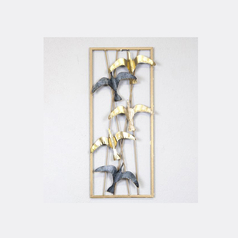 flying-birds-metallic-wall-decoration-gold-blue-61cm