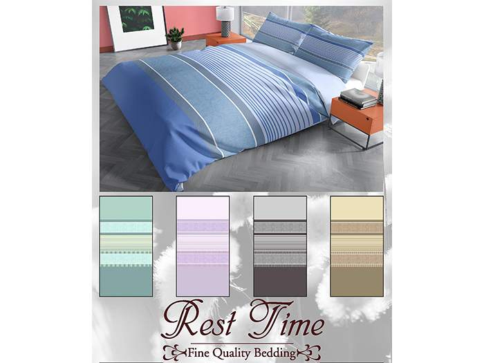 rest-time-printed-design-cotton-160cm-x-200cm-sheet-set-5-assorted-colours