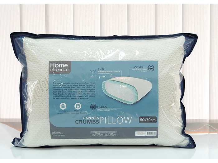 home-elegance-cannes-pu-memory-foam-pillow 50cm-x-70cm