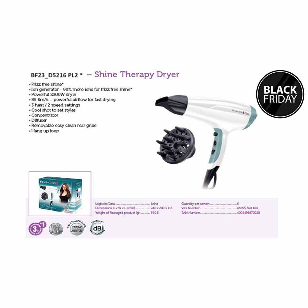 remington-shine-therapy-hair-dryer-with-diffuser-2300w