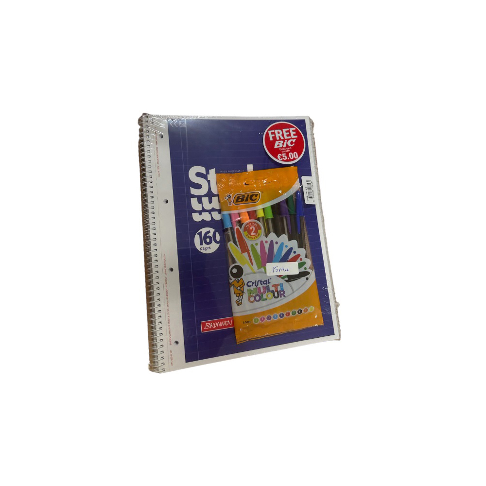 brunnen-back-to-school-student-refill-pad-free-bic-pens-set