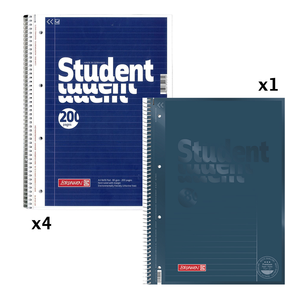 brunnen-student-refill-pad-200-pages-with-free-student-refill-pad-dark-green-80-pages
