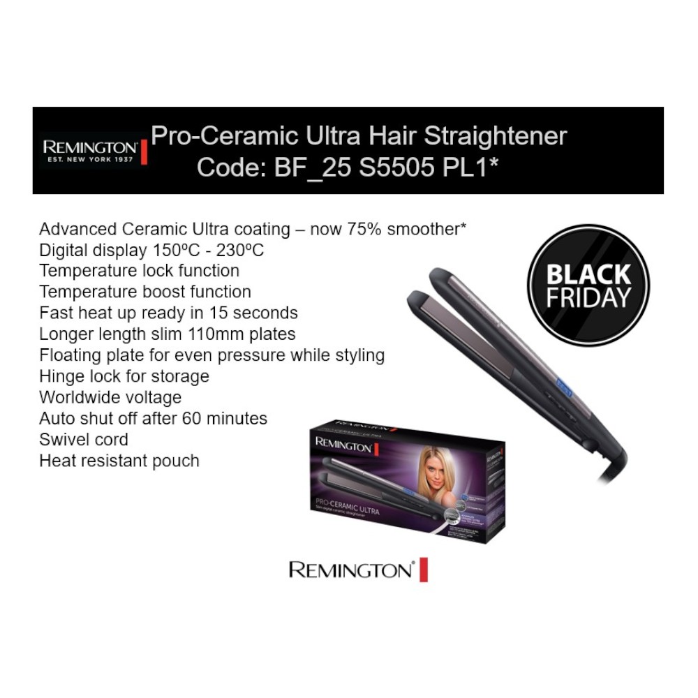 remington-hair-straughtener-pro-ceramic-230-ultra-black