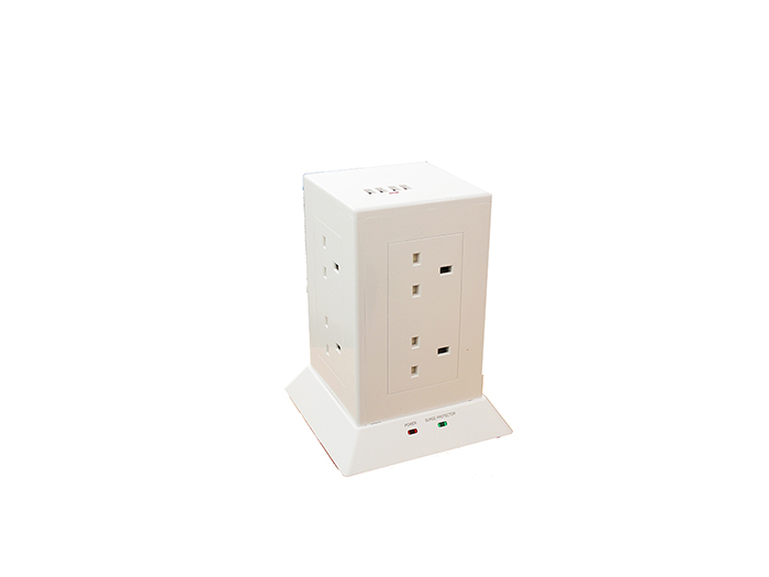 wk-13-amp-8-gang-tower-socket-with-4-usb