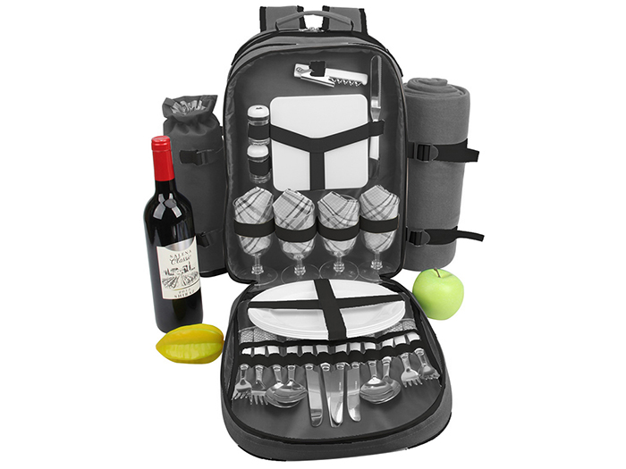 picnic-bag-set-with-cutlery-and-blanket-in-grey