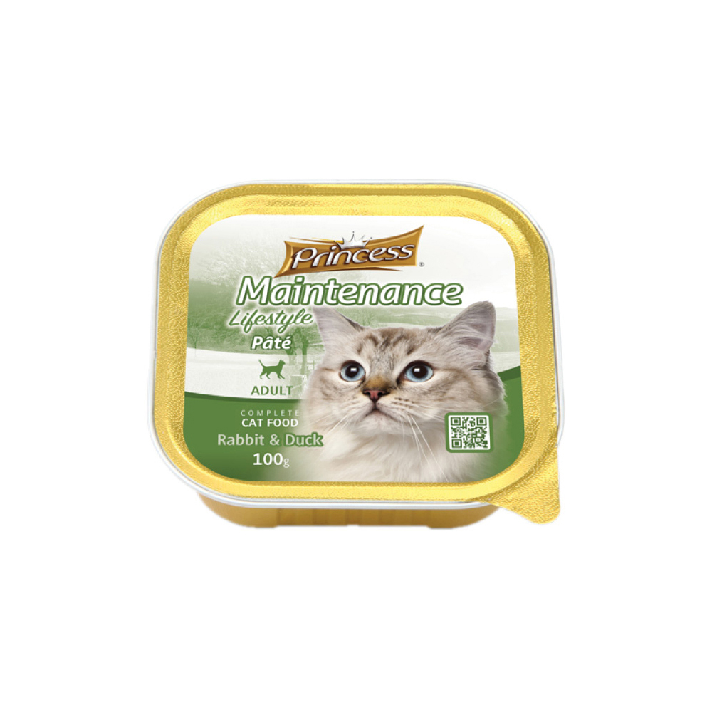 princess-maintenance-lifestyle-pate-rabbit-duck-wet-cat-food-100g