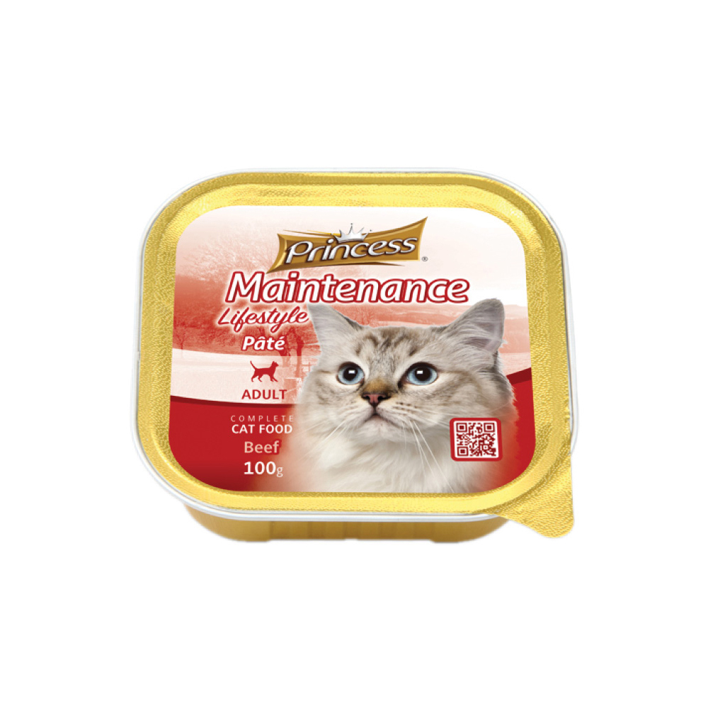 princess-maintenance-lifestyle-wet-pate-for-adult-cats-beef-100g