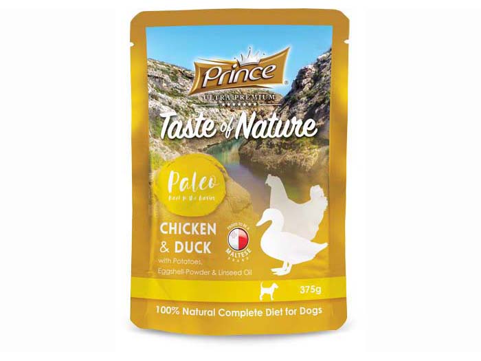 prince-taste-of-nature-wet-dog-food-pouch-chicken-duck-and-linseed-oil-for-puppy-375-grams