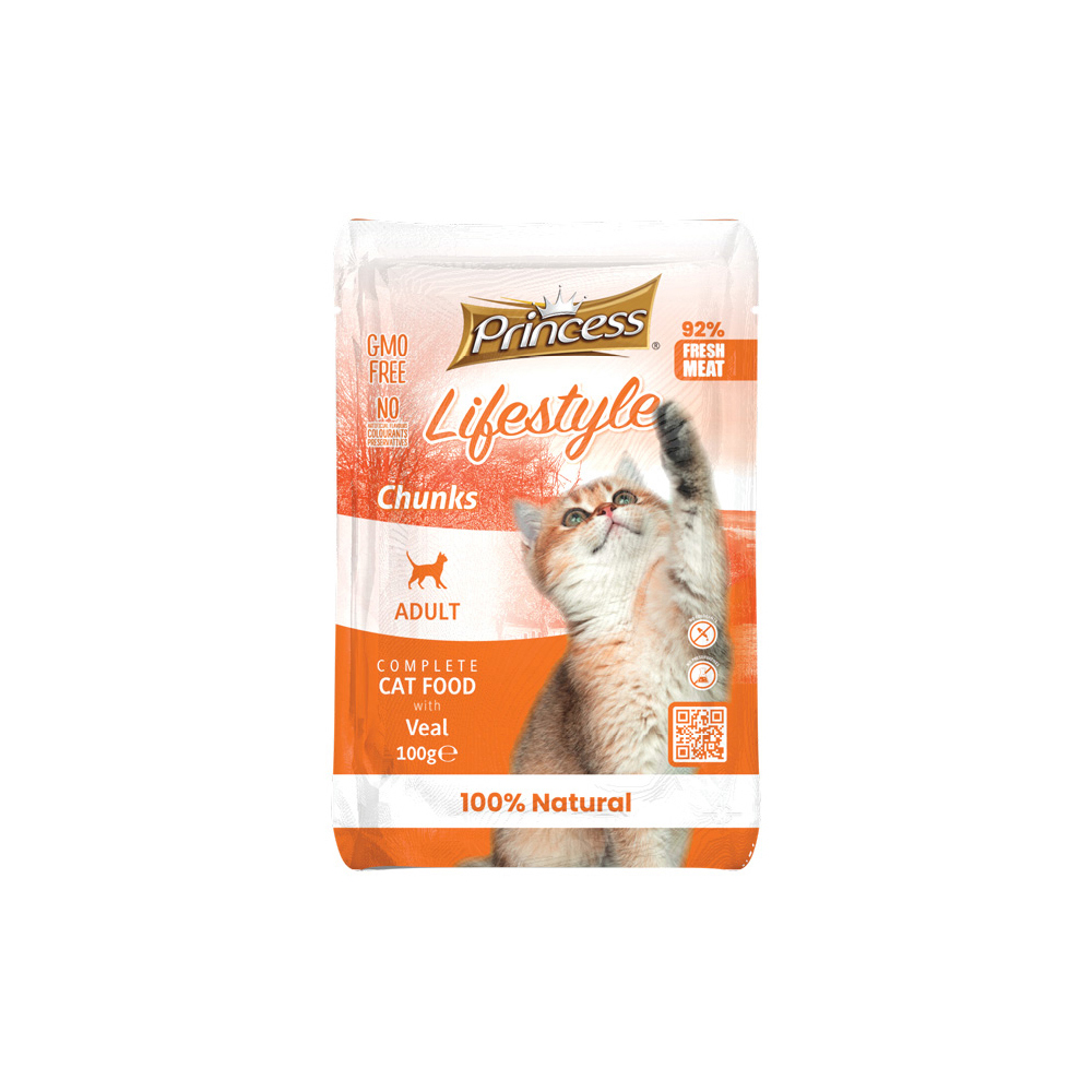 princess-lifestyle-pouches-chunks-veal-wet-cat-treats-100g