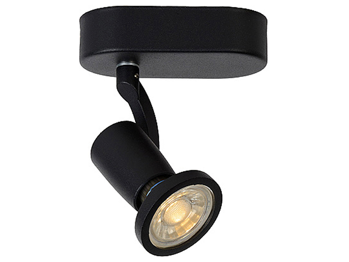 lucide-jaster-l-led-ceiling-light-with-1-spot-black-gu10-5w