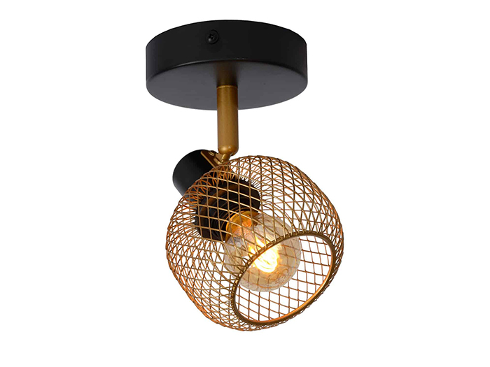 lucide-maren-ceiling-light-with-1-spot-matte-gold-e14-25w