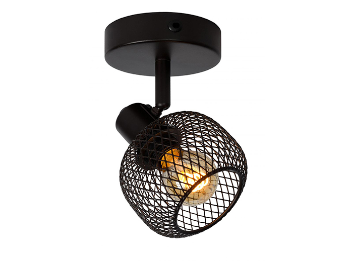 lucide-maren-ceiling-light-with-1-spot-black-e14-25w