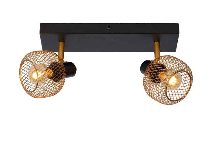 lucide-maren-ceiling-light-with-2-spots-matte-gold-e14-25w