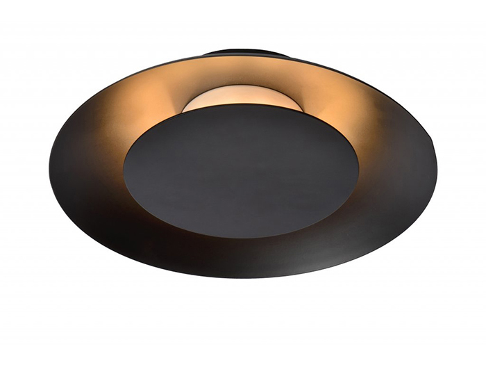 lucide-foskal-warm-white-flush-ceiling-light-black