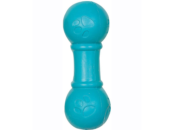 rubber-dumbbell-with-paw-squeaky-3-assorted-colours-10-cm