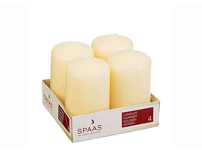 spaas-pillar-candles-pack-of-4-pieces-white