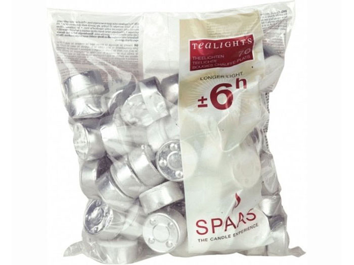 spaas-tealight-candles-white-set-of-70-pieces-6-hours