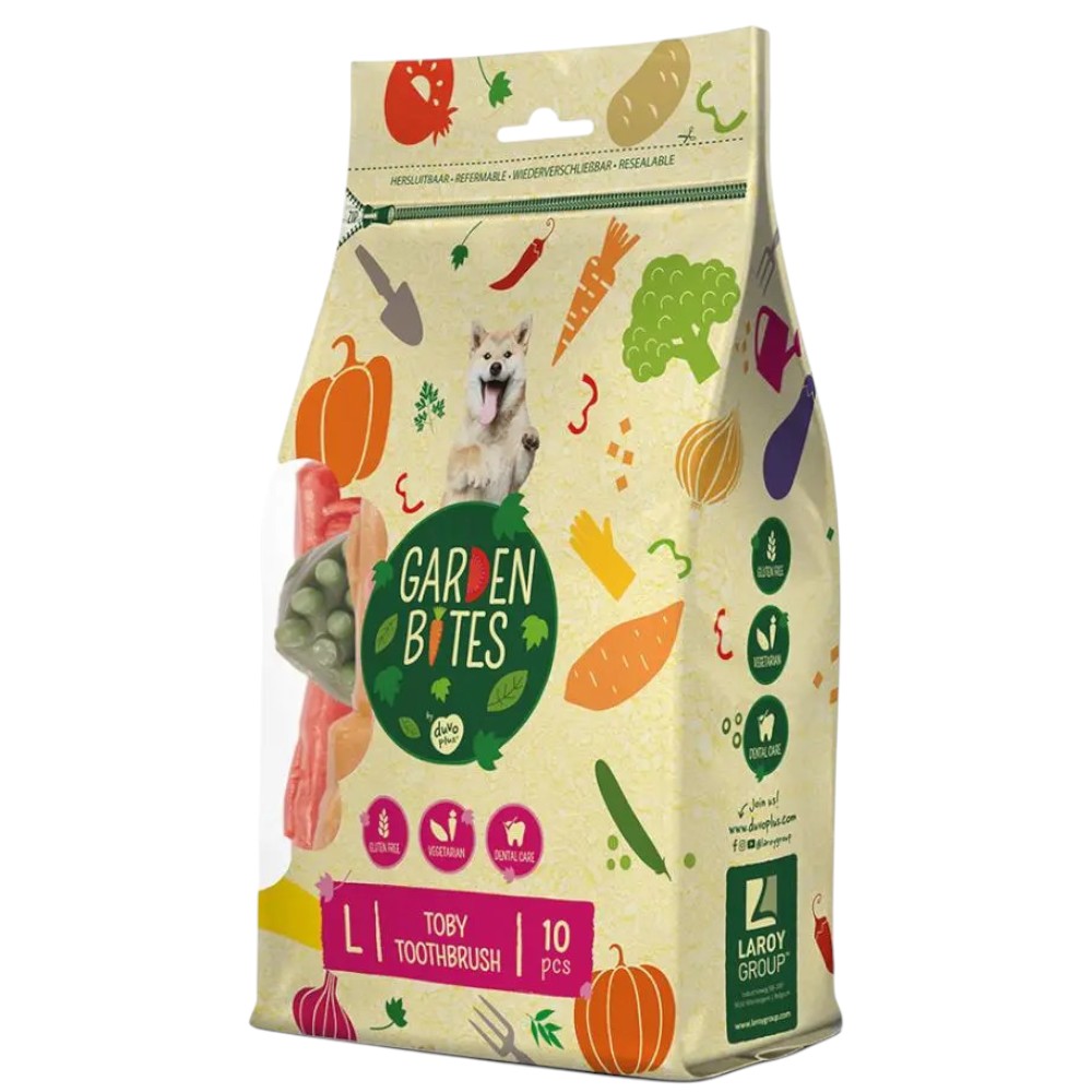 duvo-garden-bites-toby-toothbrush-dental-dog-chews-10cm-10-pieces-500g
