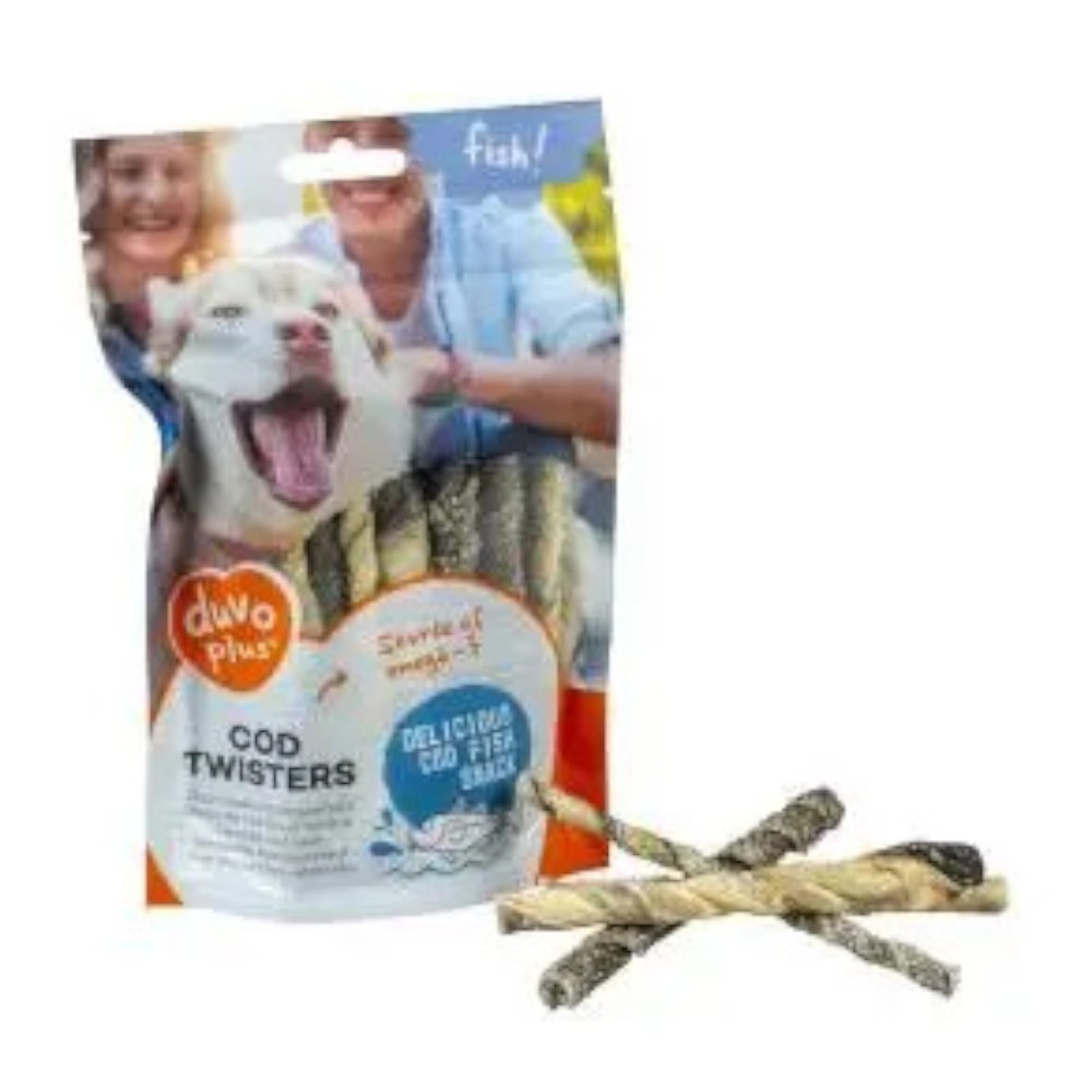 duvo-fish!-cod-skin-twisters-dog-treats-100g