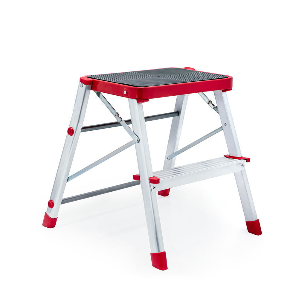 sonecol-bea-02-2-step-aluminium-step-stool-red