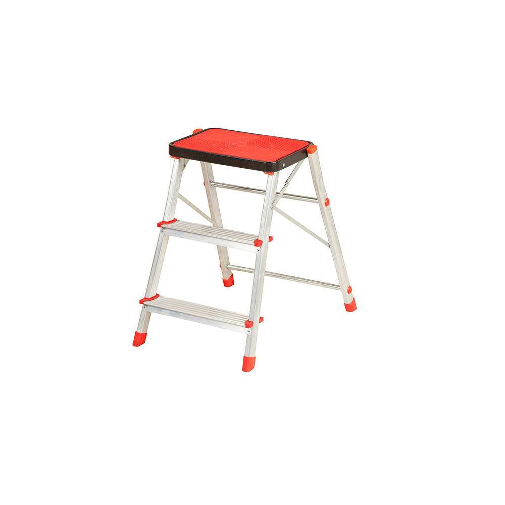 sonecol-bea-03-3-step-aluminium-step-stool-red