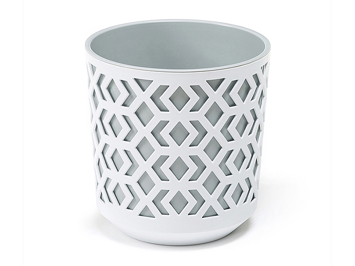 aztec-round-flower-pot-white-with-light-grey-25cm