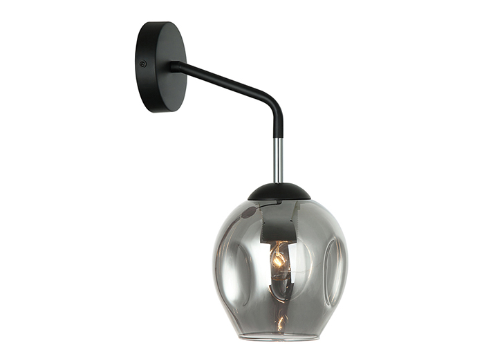 borgo-wall-light-in-black-steel-and-smoked-glass-e27