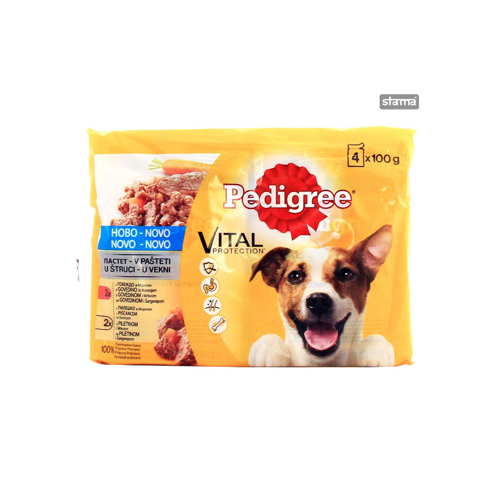 pedigree-adult-wet-dog-food-chicken-lamb-pouch-100g-pack-of-4-pieces
