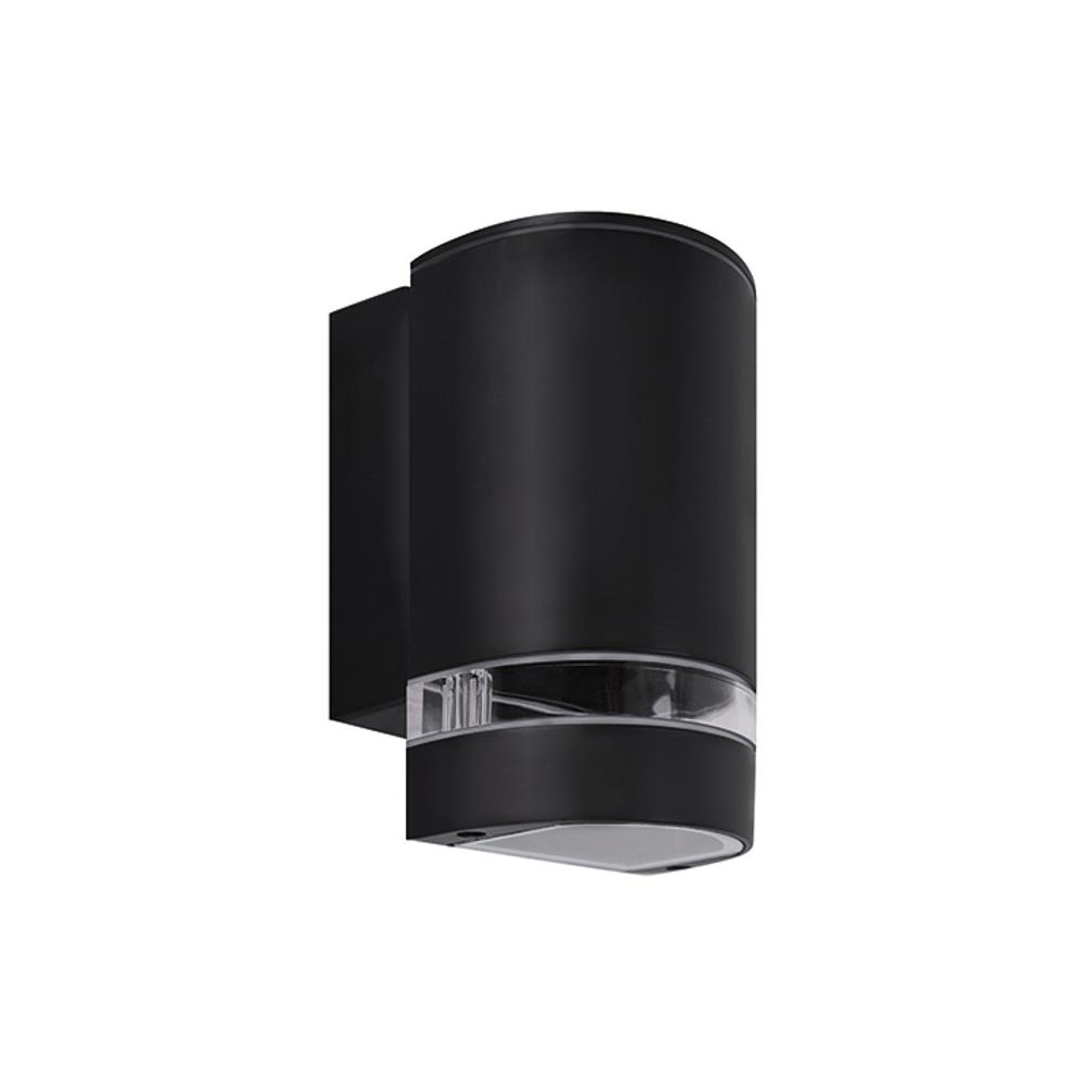 bruno-round-aluminium-glass-wall-light-black-gu10